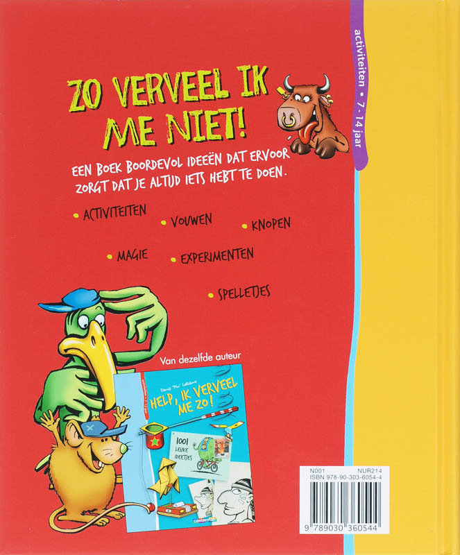 Achterkant van Zo verveel ik me niet!