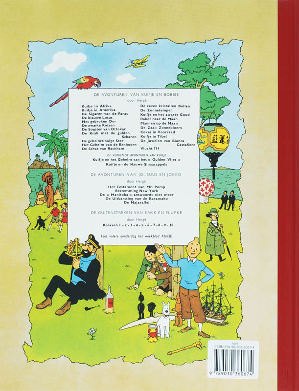 Achterkant van Vlucht 714 facsimile kleur