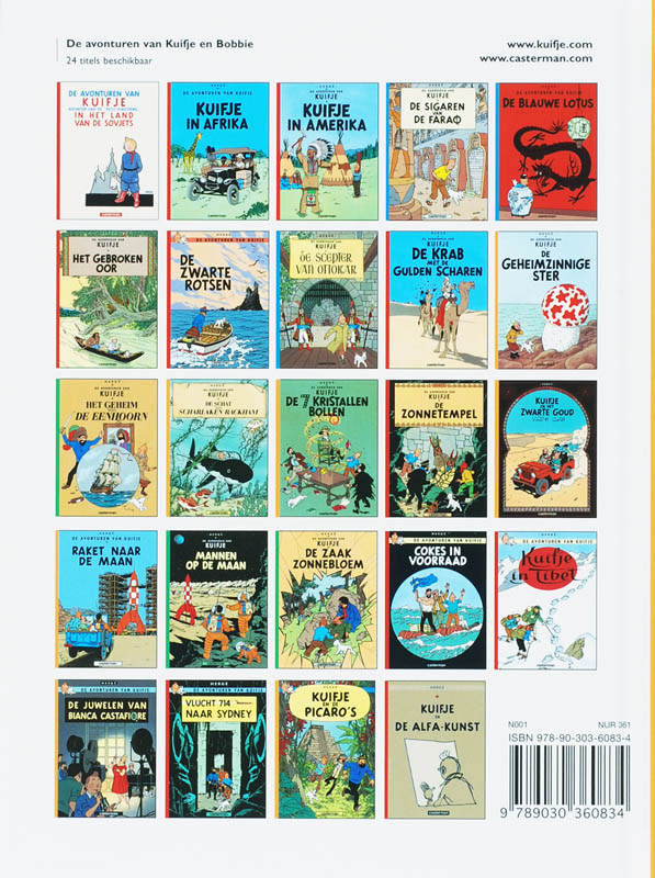 Achterkant van Kuifje en de Picaro's