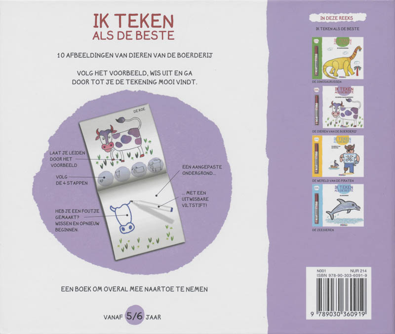 Achterkant van De dieren van de boerderij