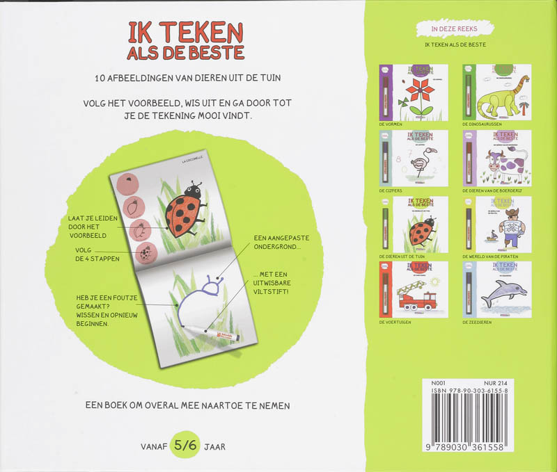 Achterkant van De dieren uit de tuin