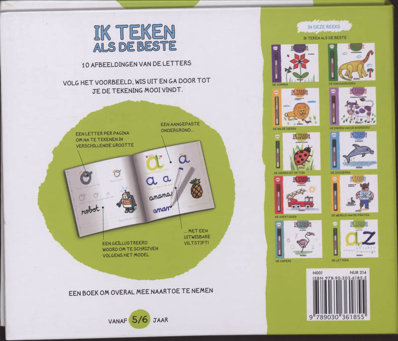 Achterkant van De letters