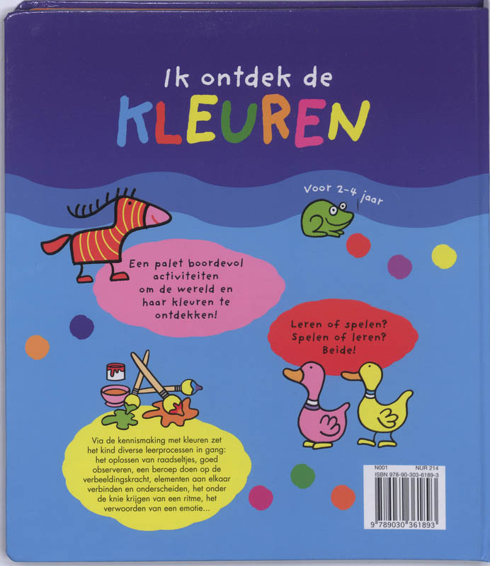 Achterkant van Ik ontdek de kleuren
