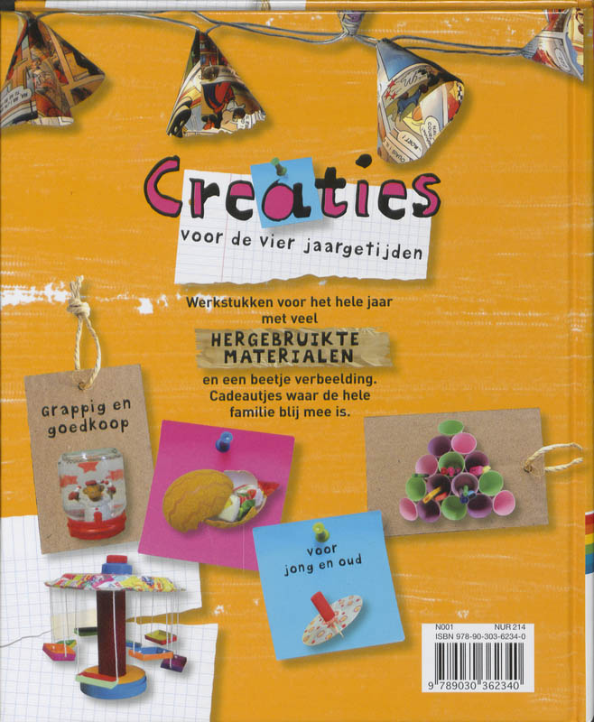 Achterkant van Creaties voor de vier jaargetijden