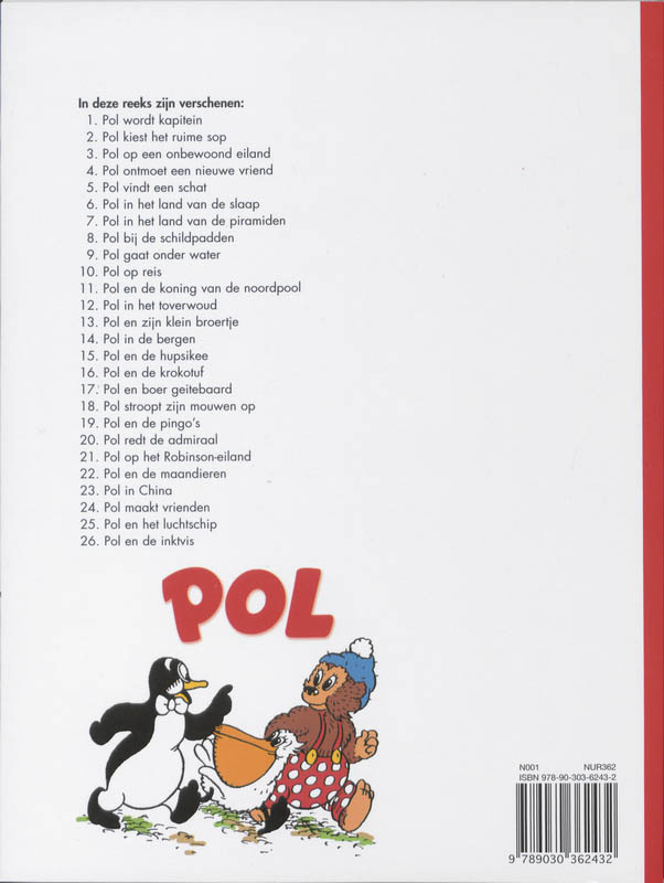 Achterkant van Pol en de inktvis