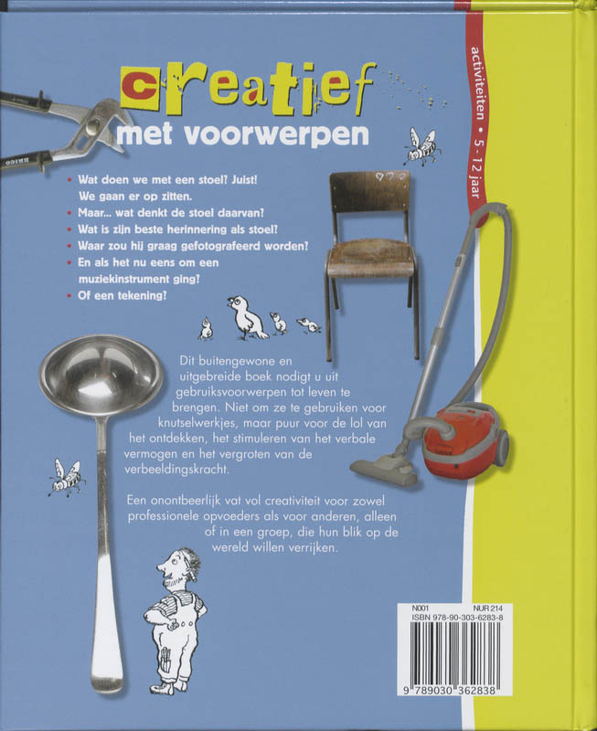 Achterkant van Creatief met voorwerpen