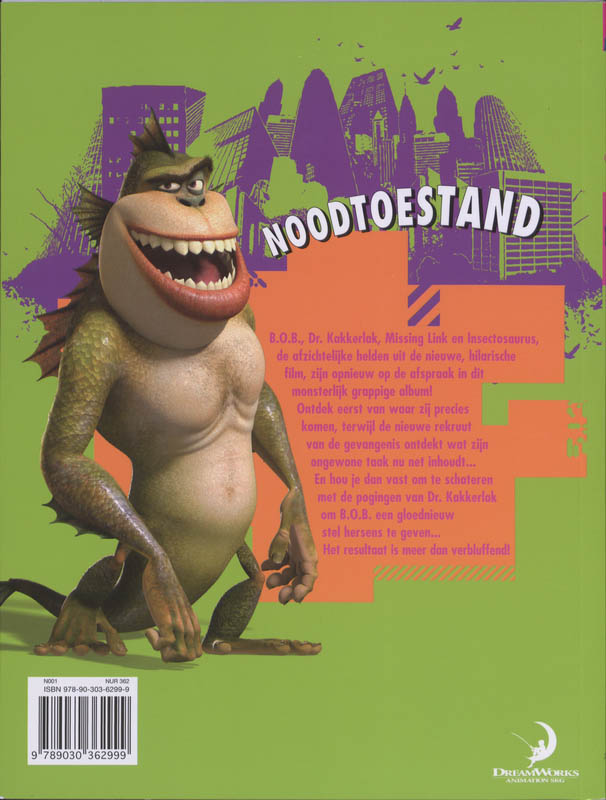 Achterkant van Monsters vs Aliens 2