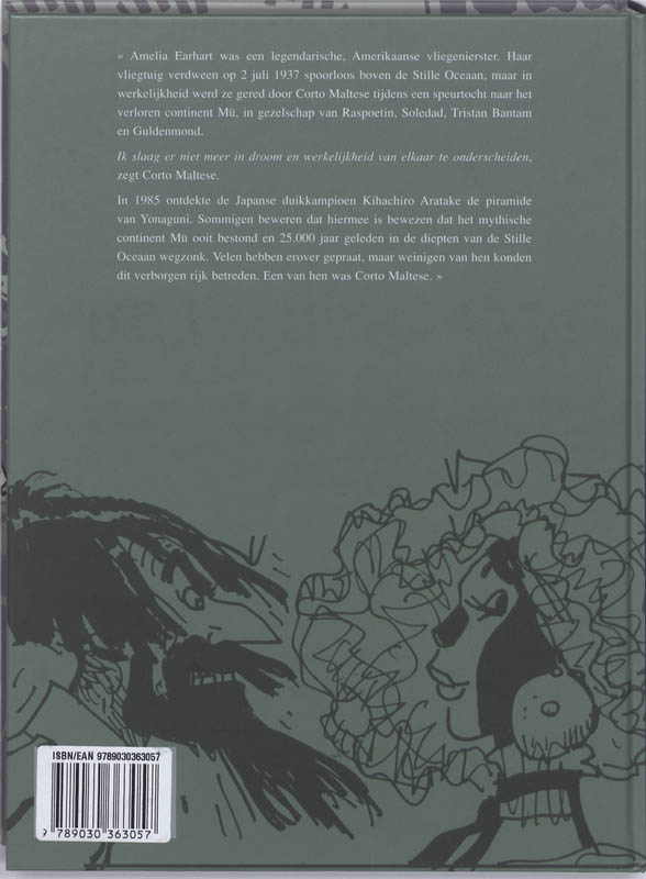 Achterkant van Corto Maltese - Mu