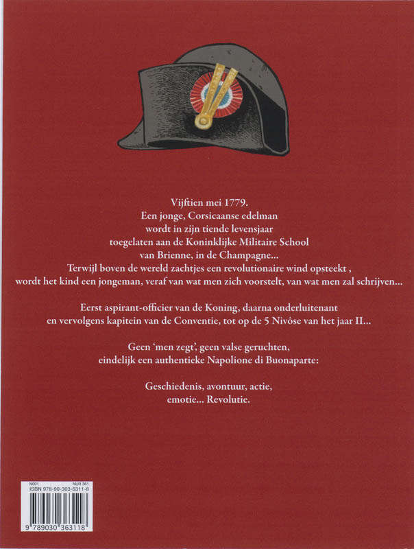 Achterkant van Napoleon Bonaparte