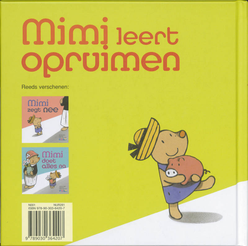 Achterkant van Mimi leert opruimen