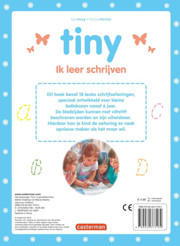 Achterkant van Ik leer schrijven 6+