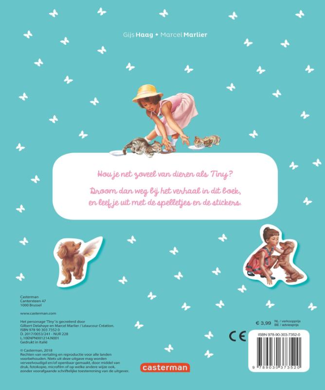 Achterkant van Stickerboek dieren