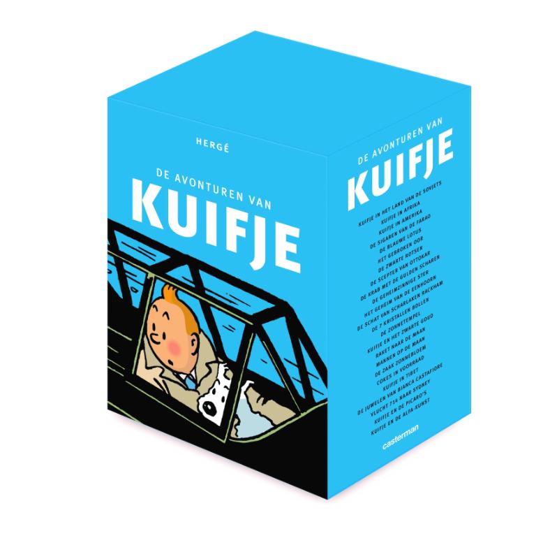 Achterkant van Verzamelbox Kuifje (blauw)