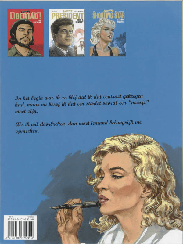 Achterkant van Shooting star Marilyn Monroe