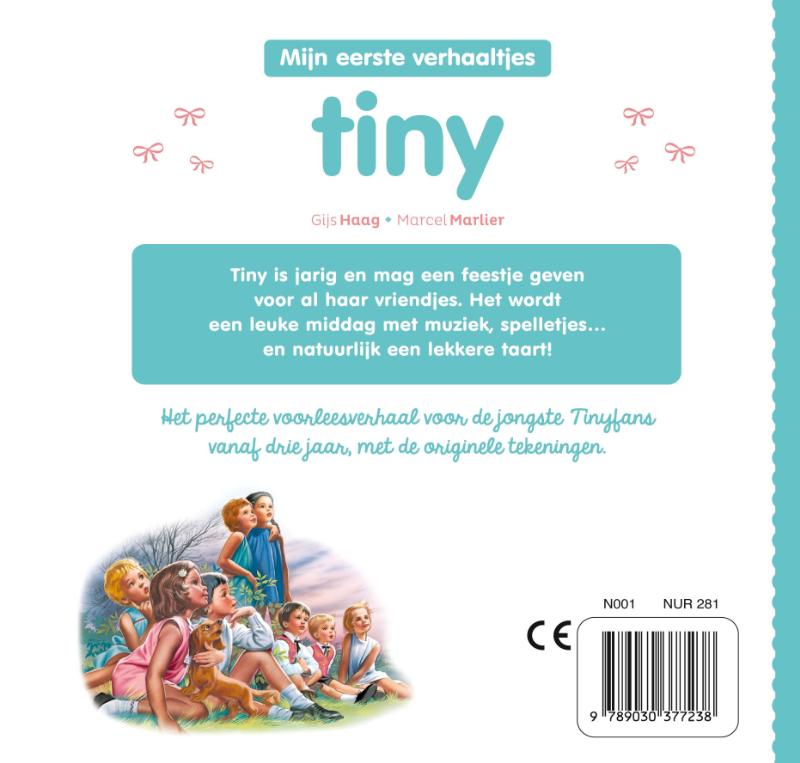 Achterkant van Tiny is jarig