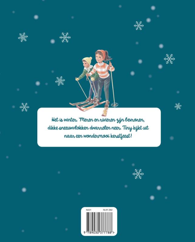 Achterkant van Tiny viert kerstmis