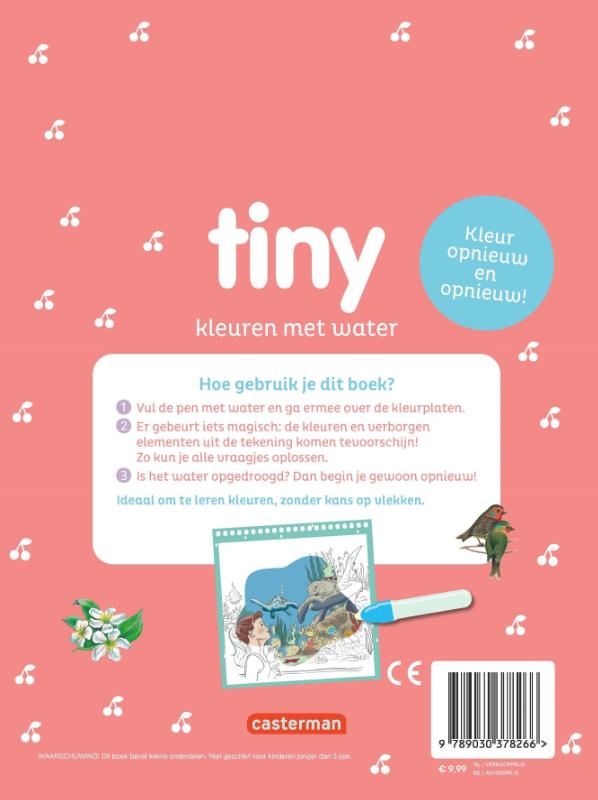 Achterkant van Tiny - Kleuren met water