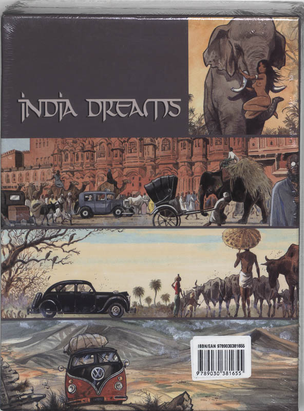 Achterkant van India dreams luxe koffer met exclusief album Drie vrouwen