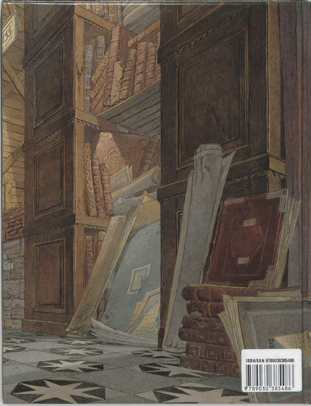 Achterkant van De archivaris