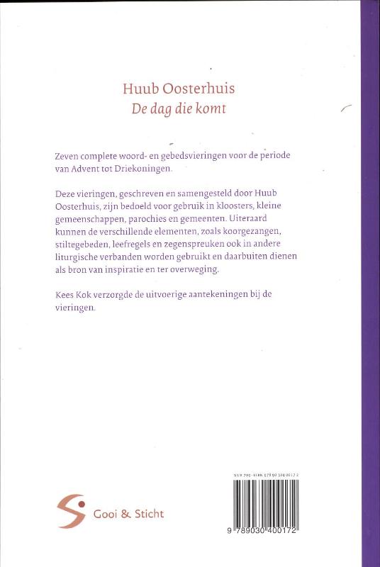 Achterkant van De dag die komt