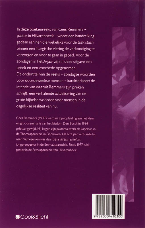 Achterkant van Jaar A