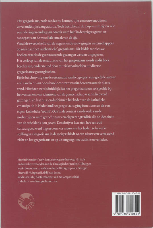 Achterkant van Gregoriaans in de steigers
