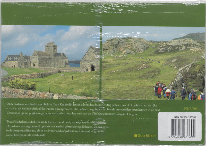 Achterkant van Liederen en gebeden uit Iona & Glasgow