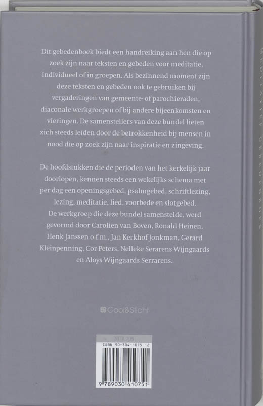 Achterkant van Bidden om te leven