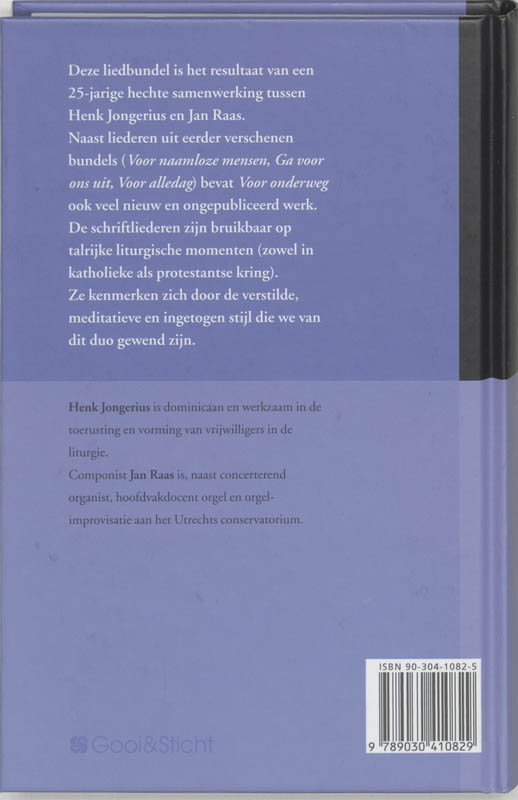 Achterkant van Voor onderweg
