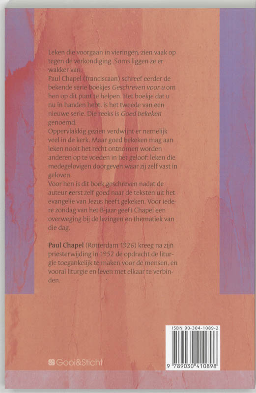 Achterkant van Overwegingen voor het jaar B