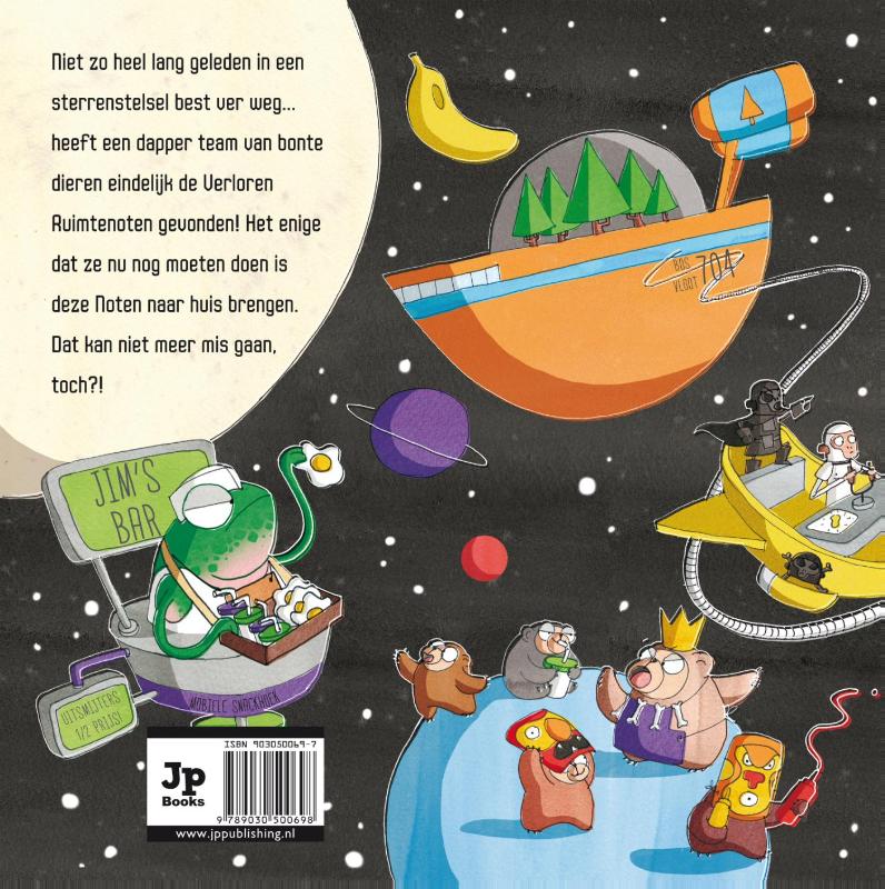 Achterkant van Noten in de ruimte