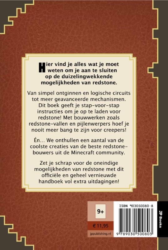 Achterkant van Redstone handboek