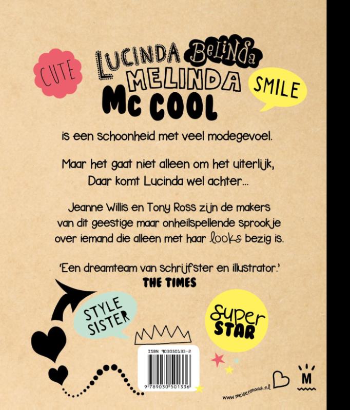 Achterkant van Lucinda Belinda Melinda Mccool