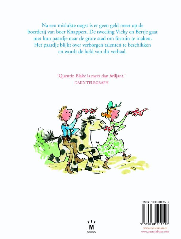 Achterkant van Het wonderbaarlijke paardje
