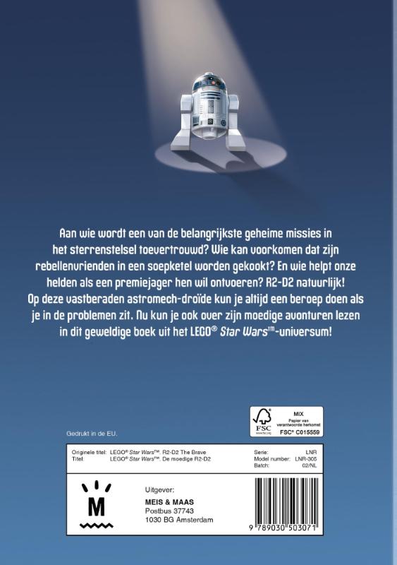 Achterkant van De moedige R2-D2