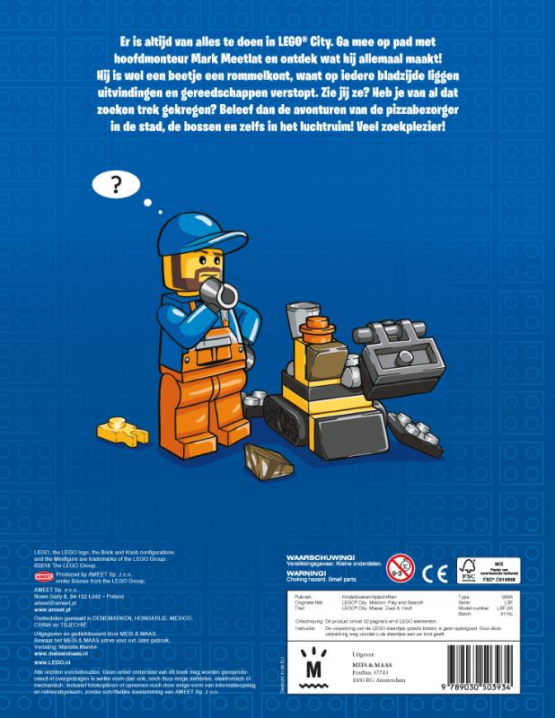 Achterkant van LEGO City: zoek-en-vind boek