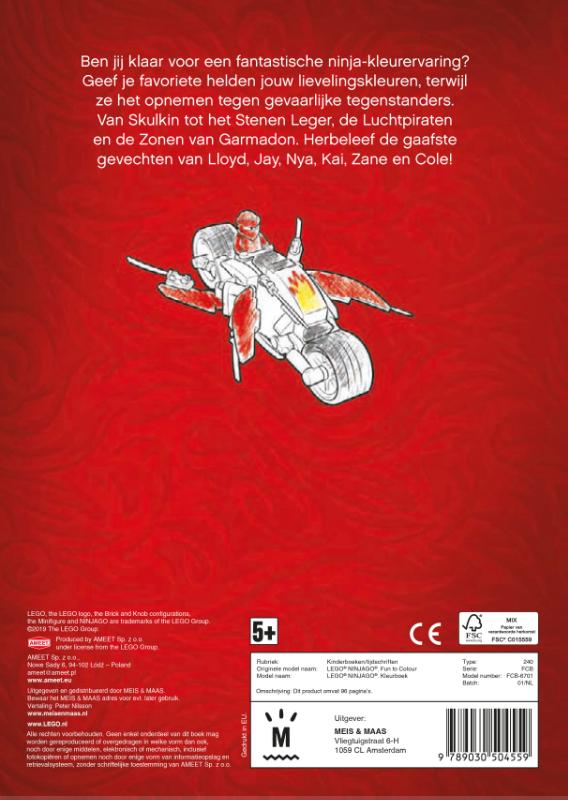 Achterkant van LEGO NINJAGO Kleurboek