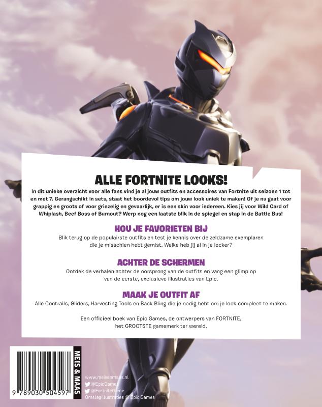 Achterkant van Officiele Fortnite outfits