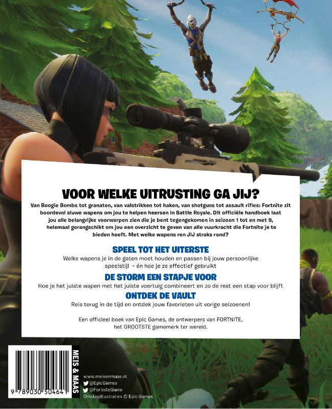 Achterkant van Fortnite Handboek - Supply Drop