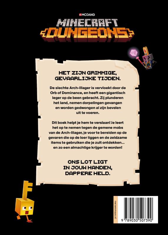 Achterkant van Minecraft Dungeons