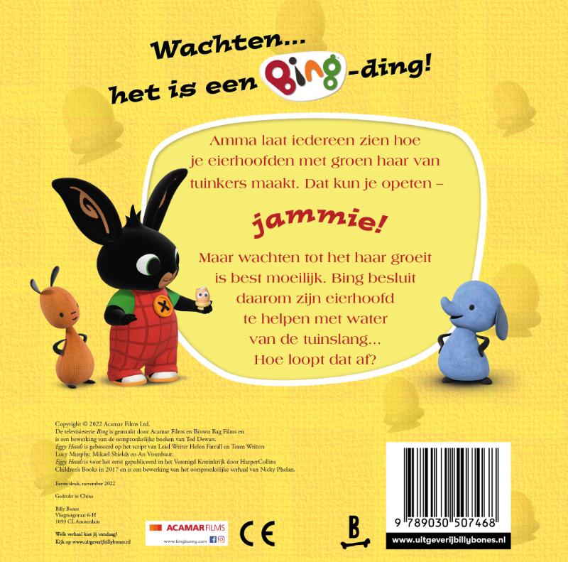 Achterkant van BING Eierhoofden