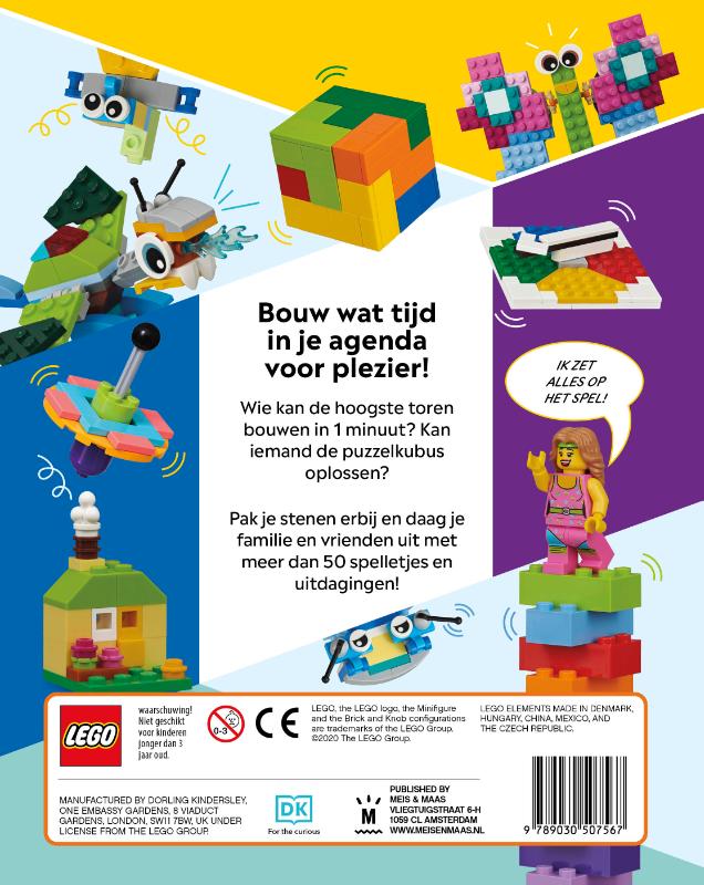 Achterkant van Het LEGO Spelletjes boek