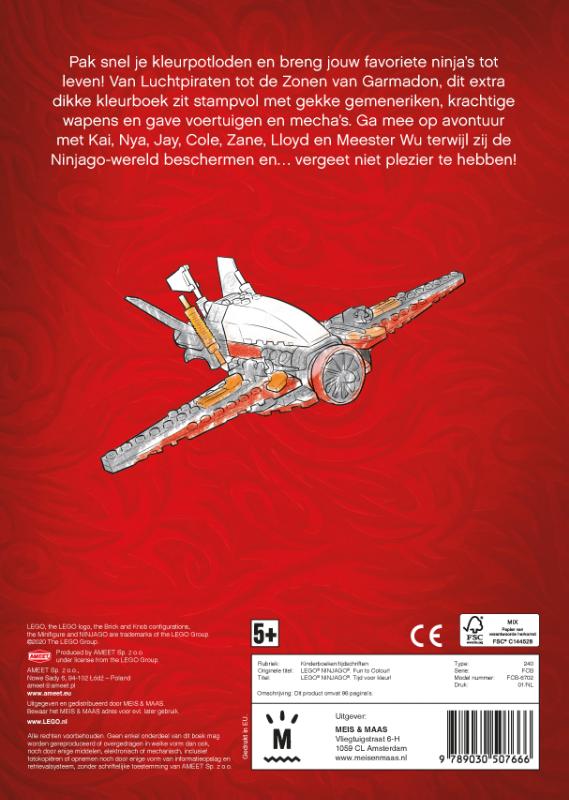 Achterkant van LEGO NINJAGO - Tijd voor kleur!