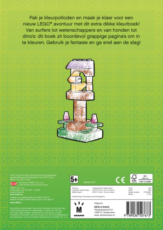 Achterkant van LEGO Tijd voor kleur!