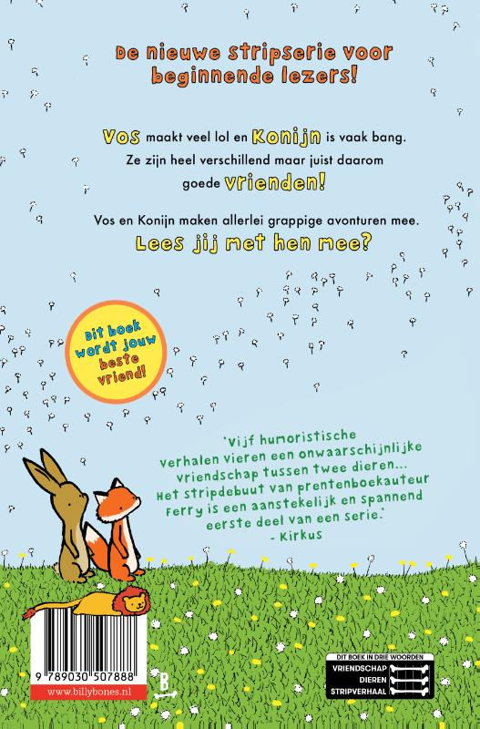 Achterkant van Vos en Konijn
