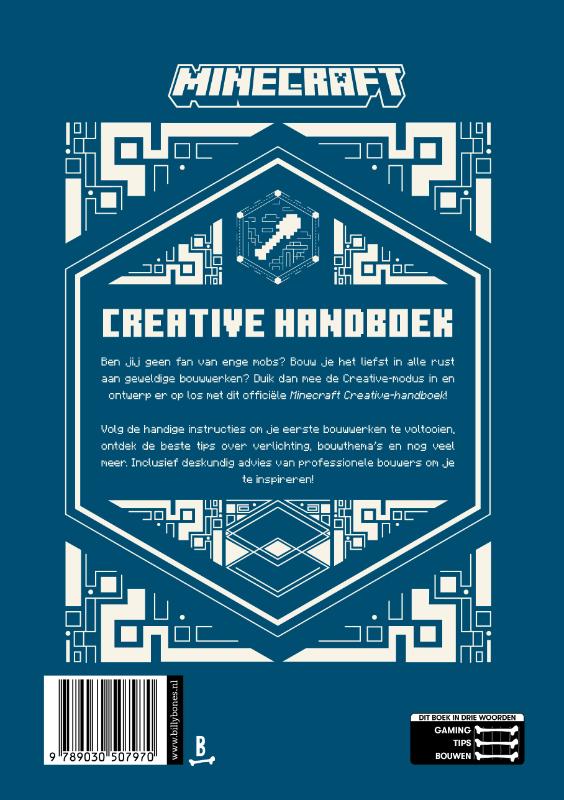 Achterkant van Minecraft Creative Handboek