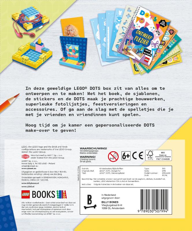 Achterkant van LEGO Dots - Ontwerpplezier