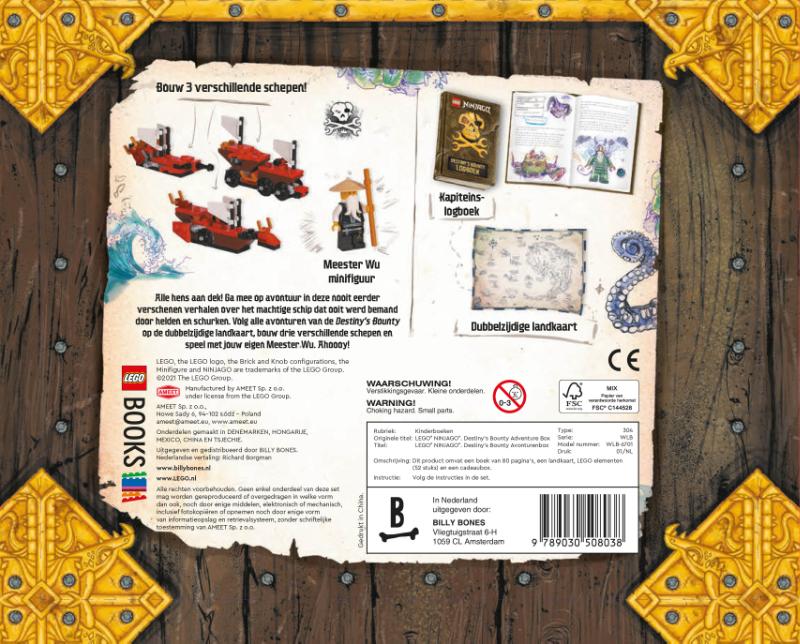 Achterkant van Destiny's Bounty Avonturenbox
