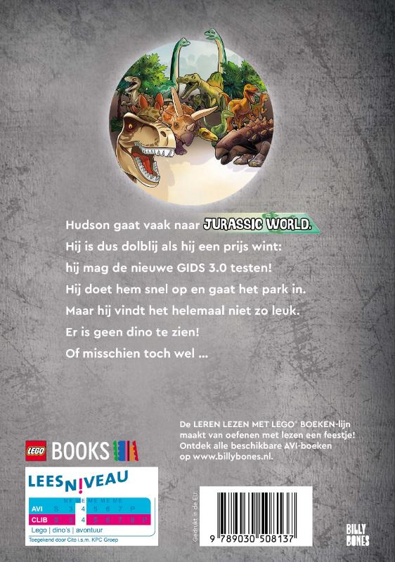 Achterkant van LEGO Jurassic World - Geen dino te zien!