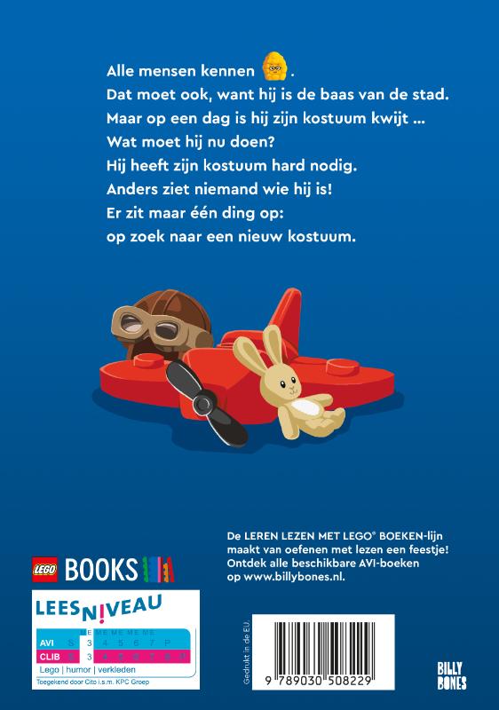 Achterkant van LEGO City - Waar is mijn kostuum?